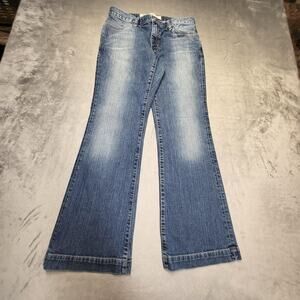 Vintage Gap Long And Lean Jeans Womens 6 Ankle Blue Bootcut Stretch USA 00s